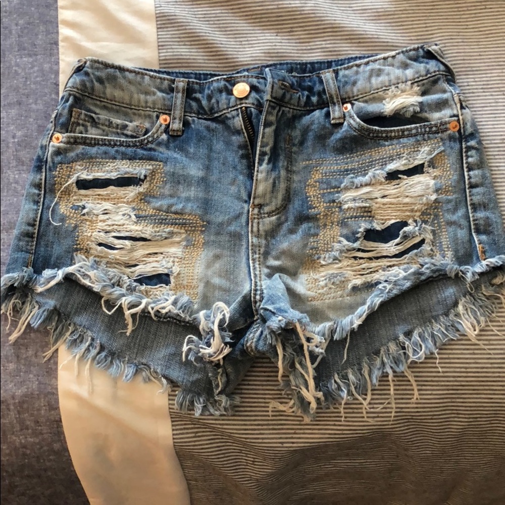 Mossimo distressed denim shorts